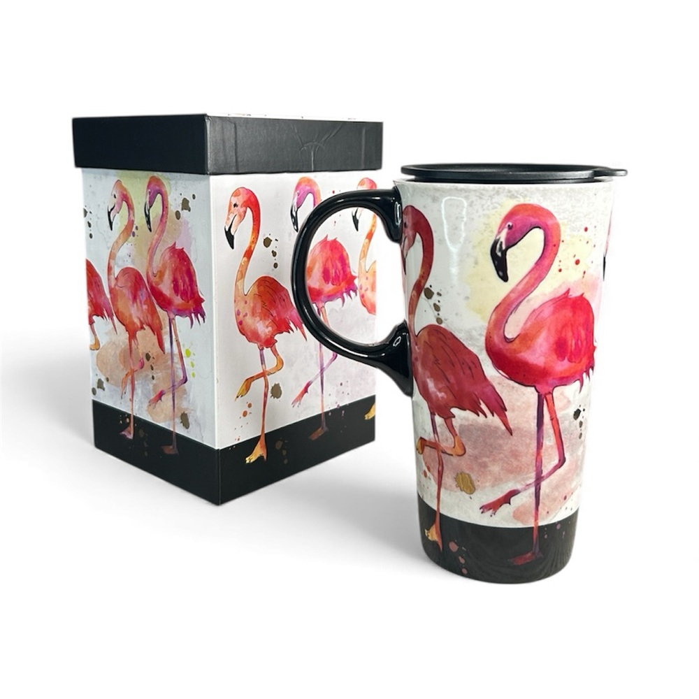 Greater Good Flamingo Ceramic Mug with Gift Box